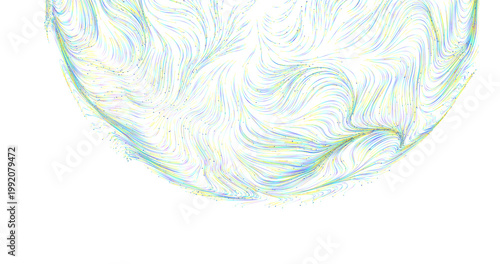 Fotografie Abstract design featuring colorful swirls, lines, and patterns on a white backgr