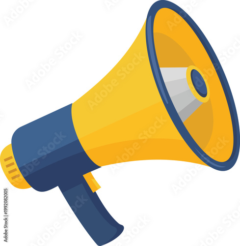 Realistic megaphone flat icon vector design.