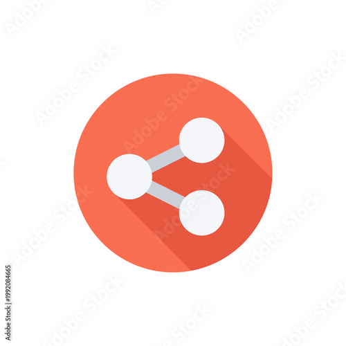 A modern graphic design of a connection symbol in a circle