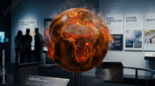 Burning Earth Concept – Extreme Heat and Climate Crisis Visualization
