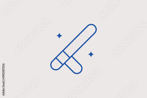 Police baton icon for law enforcement tools and public order security. Tactical Vector Illustration for security guard training manuals and police equipment catalogs.