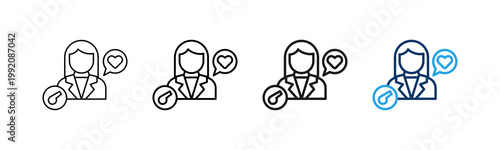 Life Coaching Different Set Vector Icon