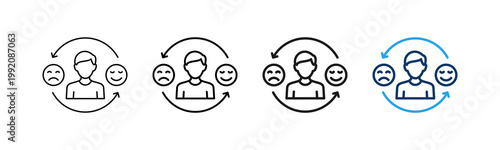 Behavior Change Different Set Vector Icon