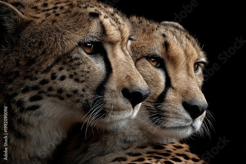 Portrait of a cheetah with its mate