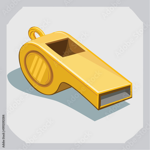 Golden whistle illustration