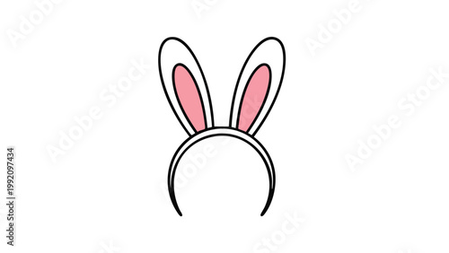 Cute Bunny Ear Headband for Easter Party & Costume Accessory