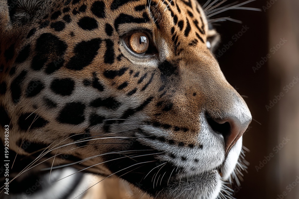 Obraz premium Portrait of a jaguar looking around
