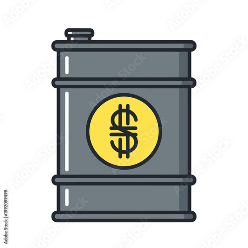 Oil Barrel with Dollar Symbol Energy Industry Finance and Crude Oil Commodity Price Concept