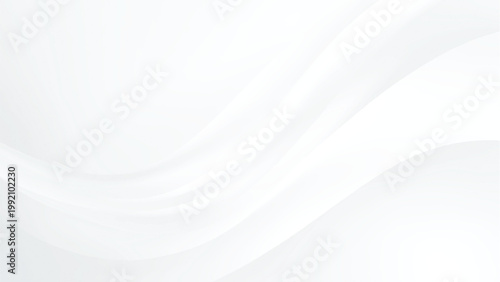 White wavy abstract background with smooth curves and light gray shades