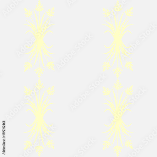 Yellow Wild Grass Minimalist Seamless Pattern