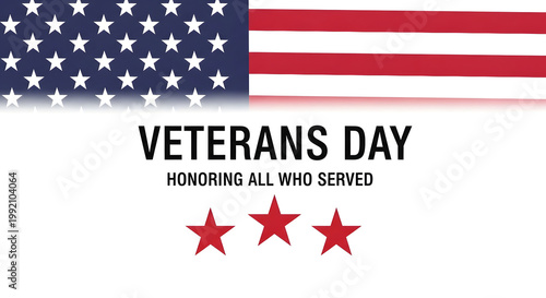 A patriotic Veterans Day graphic honoring all who served on transparent background
