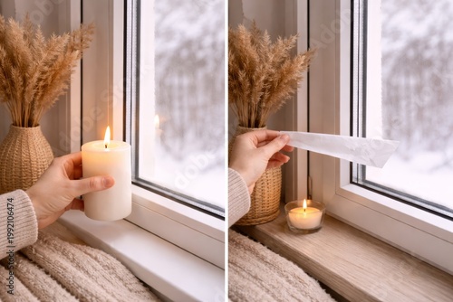 Checking Window Draft With Candle Test