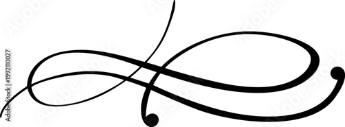 Vintage vector divider scroll ornament separating content with a delicate swash. Classic design element for text, pages, or general decoration