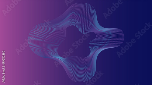 Blue and purple violet vector abstract particles soundwave background. Eps 10