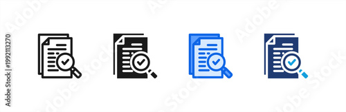 Safety Inspection icon multiple style collection. Vector illustration.