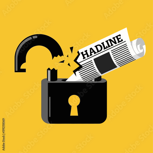 A modern illustration representing World Press Freedom Day, highlighting the importance of journalism, freedom of speech, and independent media. The visual features elements such as reporters, microph