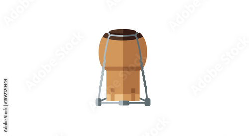 Traditional Taiko Drum Vector Illustration, Japanese Percussion Instrument Graphic for Cultural Music Festivals and Performance Art Design Concepts