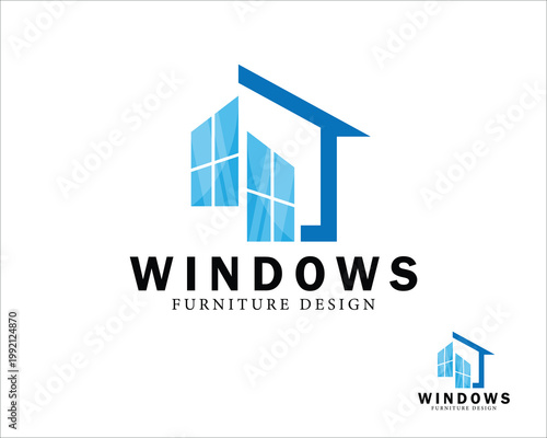 windows logo creative design concept furniture home business store architecture
