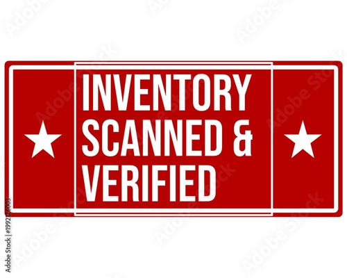 Inventory Scanned and Verified Stamp for Warehouse Tracking and Accuracy
