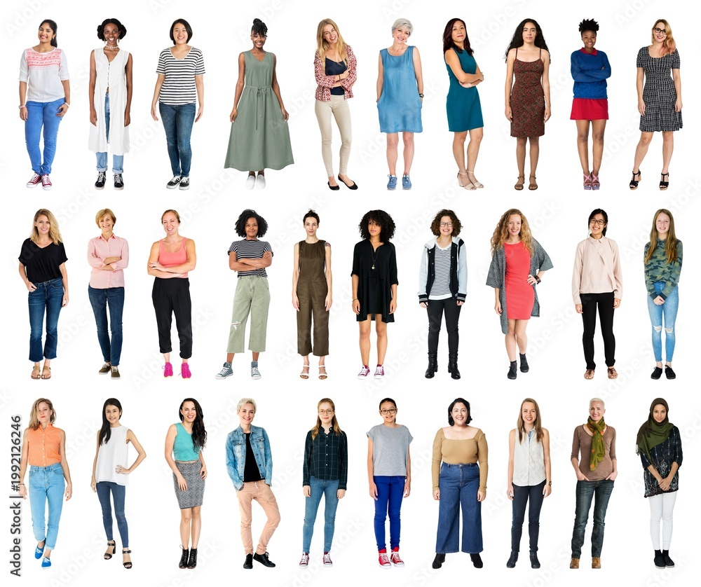 Fototapeta premium Diverse women standing together