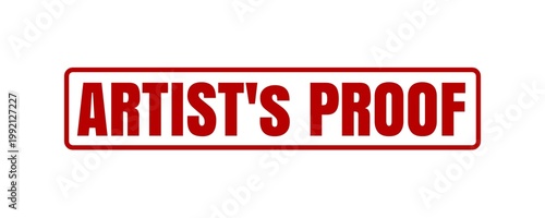 Artists Proof Stamp for Limited Edition Artwork and Authenticity Mark