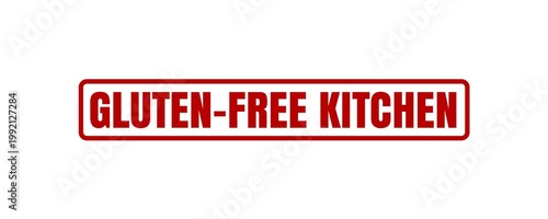 Gluten Free Kitchen Stamp for Food Safety and Allergen Free Certification