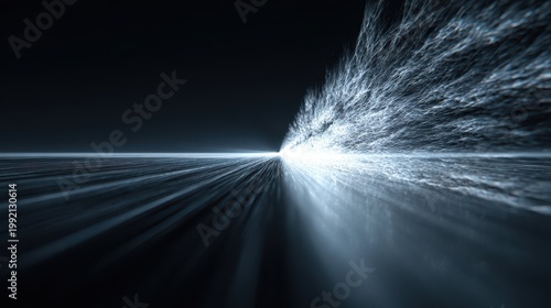 premium Abstract background with light streaks and particles background