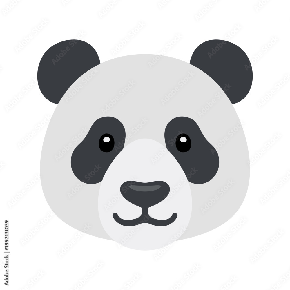 Fototapeta premium Panda Head Illustration Vector Template Design