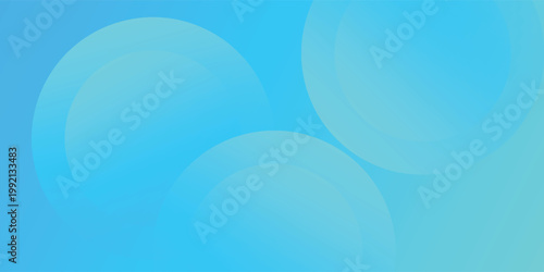 Abstract colorful banner background design with glowing translucent circles and a modern blue to cyan gradient.eps 10