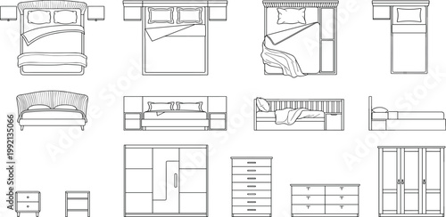 Elegant Woman in Flowing Gown Line Art Illustration - A Timeless Depiction of Grace and Style