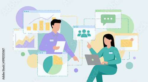 Business Data Analysis and Digital Communication with Team Collaboration