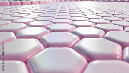 Geometric Epithelial Cells in a 3D Rendered Pattern