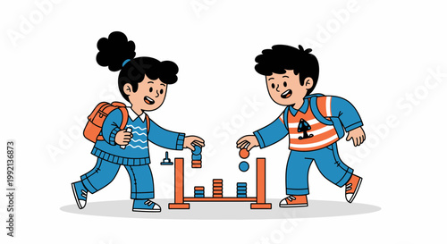 Children Playing With Educational Stacking Toy, Learning and Development