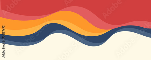 abstract colorful wave shapes banner background