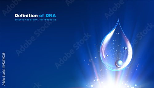 DNA molecular structure abstract background with glow