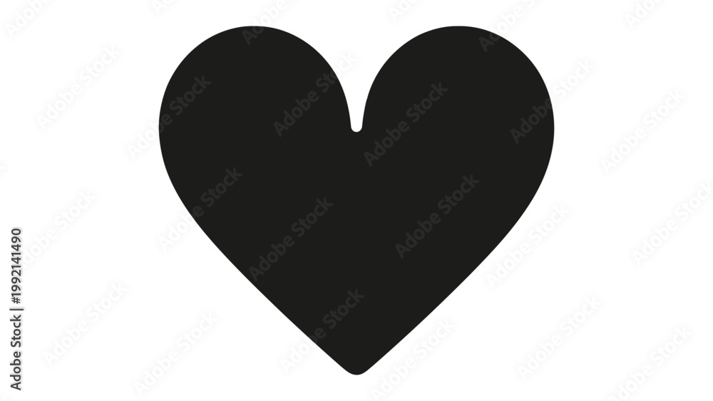 Obraz premium Heart Symbol of Love and Affection: A minimalist image of a simple, solid heart, a universal symbol of love, affection, and emotional connection.