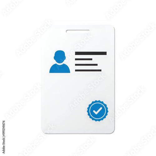 Person icon with checkmark on document