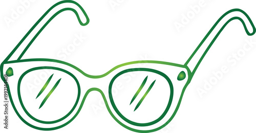 Green line glasses with clear lenses