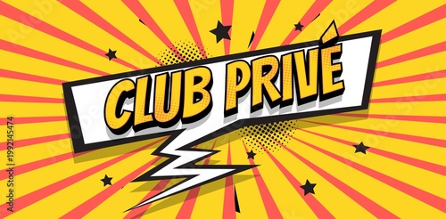 Club Privé bulle BD rouge