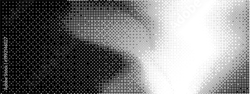 Dither game gradient with black bitmap and bg pixel for 8 bit background. Pattern art tile and background blend with comic halfton and overlay geometric illustration. Corner repeat and fade semitone