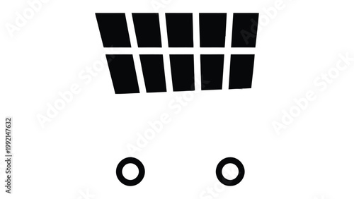 Shopping Cart Icon: A simple yet effective shopping cart icon, representing the convenience of online shopping and everyday consumerism.
