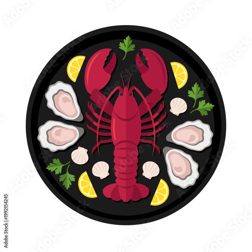 Seafood Platter with Lobster and Oysters