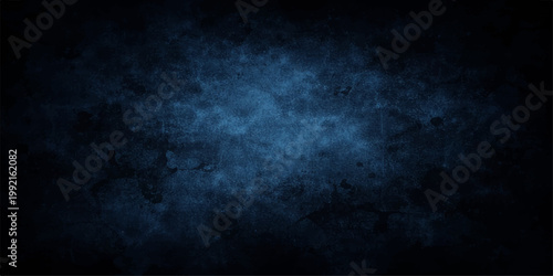 A dark blue grunge background blends motion and texture into a stormy sky filled with smoke and light for a deep space design