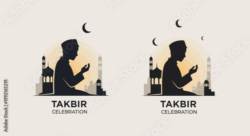 Man in silhouette praying outdoors.