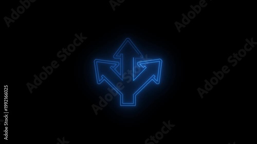 Glowing Neon Award Badge Icon Animation, Red Neon Seal Emblem, Quality Certification Symbol, Futuristic Cyberpunk Style Motion Graphic, Loopable Video for UI, Branding, Promotion and Digital Design