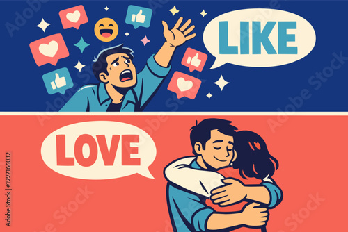 Prioritizing real connections over digital validation, finding true love instead of seeking likes on social media