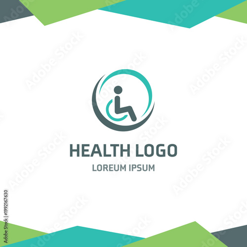 Patient in wheelchair icon for rehabilitation and nursing care vector