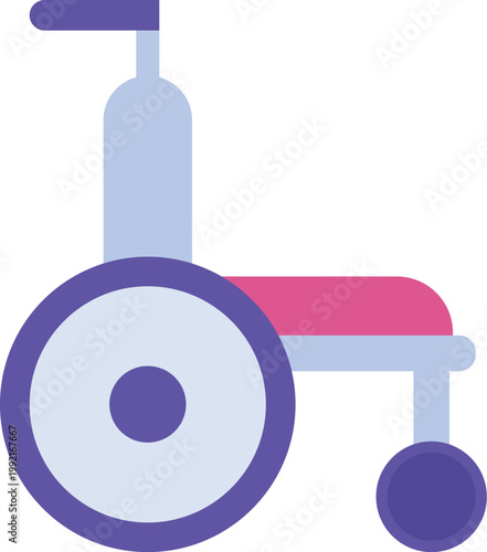 Physical disability symbol for healthcare and hospital facility signage vector