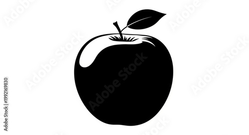 black and white apple