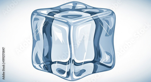 ice cube isolated on white